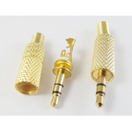 Wtyk Jack 3,5mm metal złoty stereo C.E