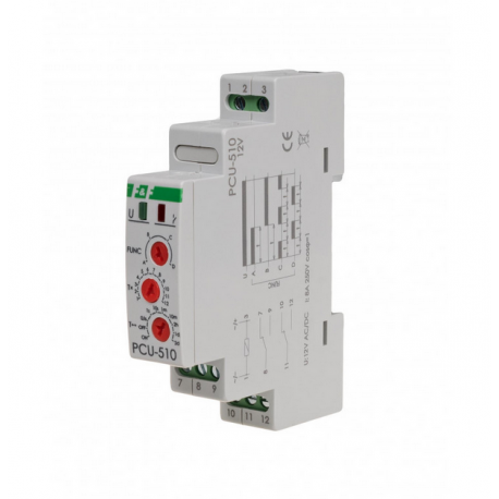 Przekaźnik czasowy PCU-510 2P 8A 230V AC, 24V F&F 
