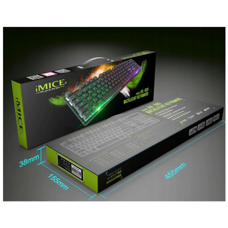 Klawiatura gamingowa z podświetleniem RGB LED T20-BLACK IL