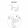 MALDIVE-3 CR chrome 3xE27 ceiling lamp Vitalux