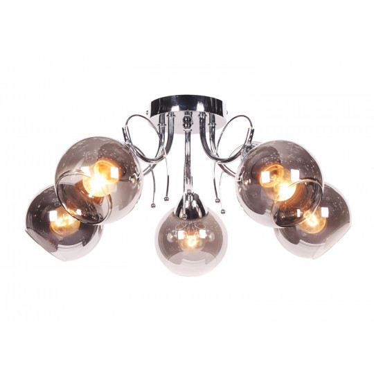 TONELA-5 CR chrome 5xE27 ceiling lamp Vitalux