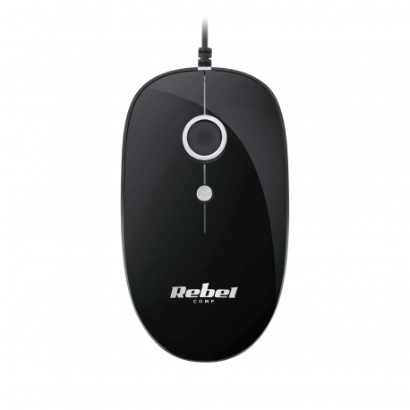 Mysz opt.przew. USB KOM1006 Black Rabel-7391