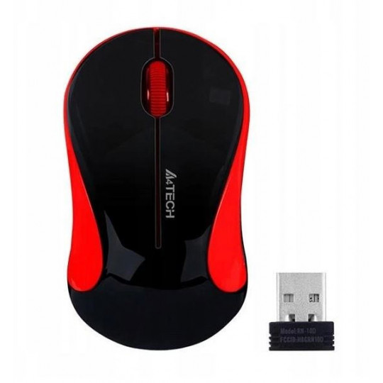 Wireless mouse black and red USB A4TECH