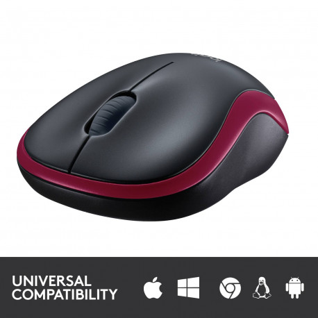 Mysz optyczna bezprz. Logitech nano M185 red