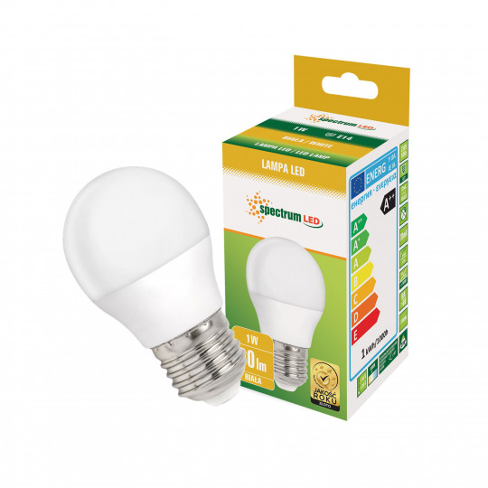 LED bulb ball E27 230V 1W neutral NW SPECTRUM