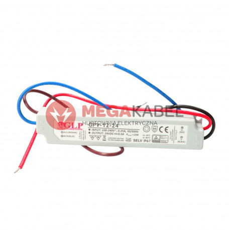 Zasilacz 12W 24V 0,5A IP67 GPV-12-24 GLP