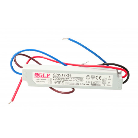 Zasilacz 12W 24V 0,5A IP67 GPV-12-24 GLP