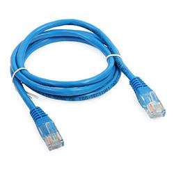 Patchcord UTP kat.5e 1m niebieski/szary-7471
