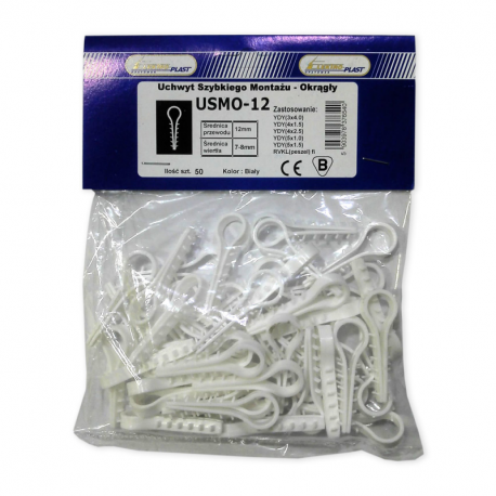 Uchwyt szybkiego montażu USMO-12 50 sztuk ElektroPlast Opatówek