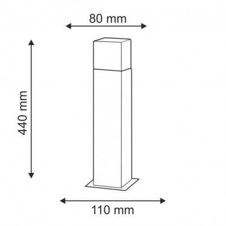 Lampa słupek ogrodowy NEW YORK 44cm E27 304629