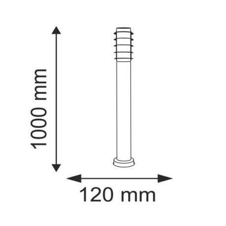 SERENA 100cm E27 garden post lamp 204547