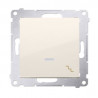 Simon54 Illuminated two-way switch DW6L.01/41 beige