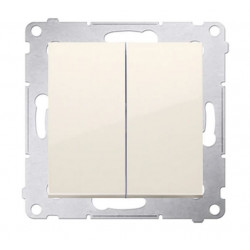 Simon54 Przycisk zwierny podwójny DP2.01/41 beżowy