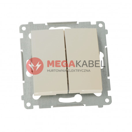 Simon54 Przycisk zwierny podwójny DP2.01/41 beżowy