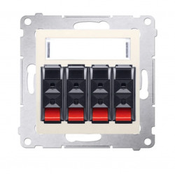 Simon54 Gniazdo głośnikowe 4-krotne DGL34.01/41 beżowe
