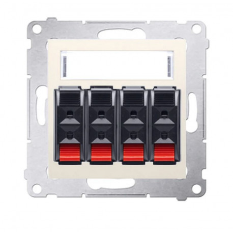 Simon54 Gniazdo głośnikowe 4-krotne DGL34.01/41 beżowe