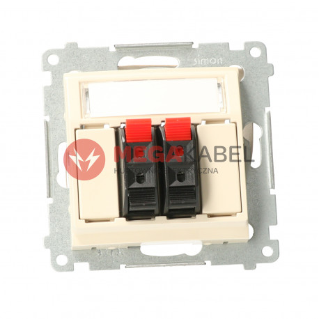 Simon54 Gniazdo głośnikowe DGL32.01-41 beżowe