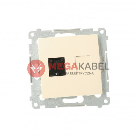 Simon54 Gniazdo komputerowe pojedyncze RJ45 kategoria 6 D61.01/41 beżowe