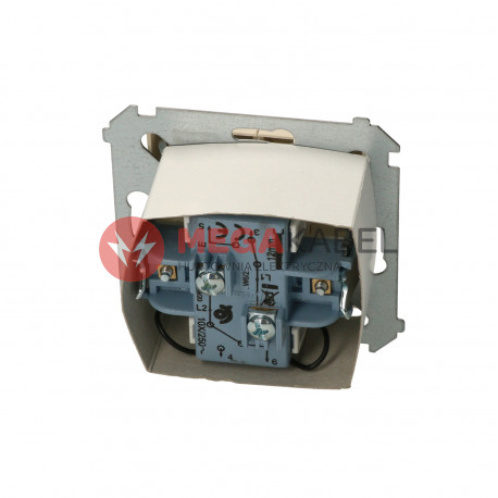 Simon54 Łącznik schodowy z podświetleniem LED DW6-2L.01-41 beżowy