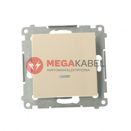 Simon54 Łącznik jednobiegunowy podświetlany DW1L.01-41 beżowy SIMON