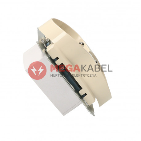 Simon54 Gniazdo wtyczkowe podwójne z uziemieniem DGZ2MZ.01/41 beżowy