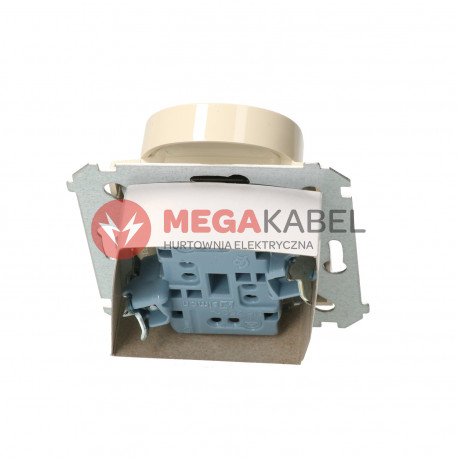 Simon54 Gniazdo wtyczkowe podwójne z uziemieniem DGZ2MZ.01/41 beżowy