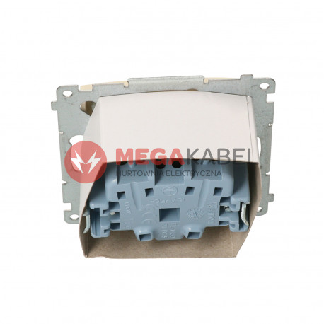 Simon54 Gniazdo wtyczkowe podjedyncze bez uziemienia DG1Z.01/41 beżowy