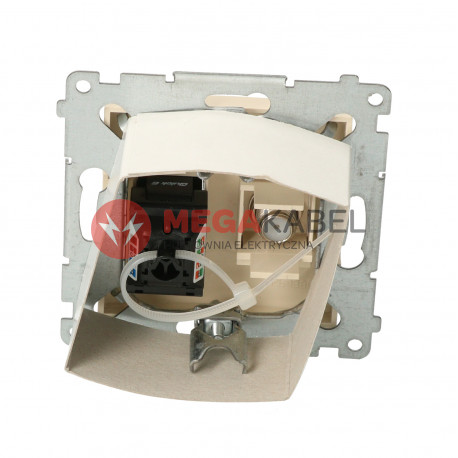 Simon54 Gniazdo SAT+RJ45 DASFRJ45.01/41 beżowe