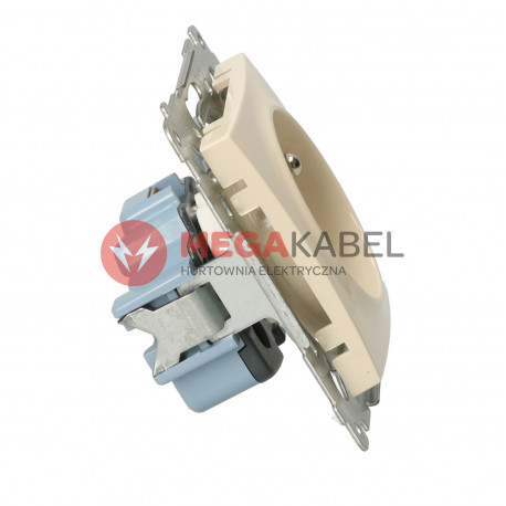 Simon54 Gniazdo wtyczkowe pojedyncze z uziemieniem DGZ1Z.01/41 beżowy