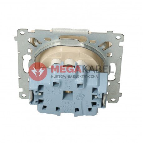 Simon54 Gniazdo wtyczkowe pojedyncze z uziemieniem DGZ1Z.01/41 beżowy