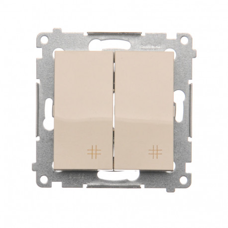 Simon54 Łącznik krzyżowy podwójny DW7/2.01/41 beżowy