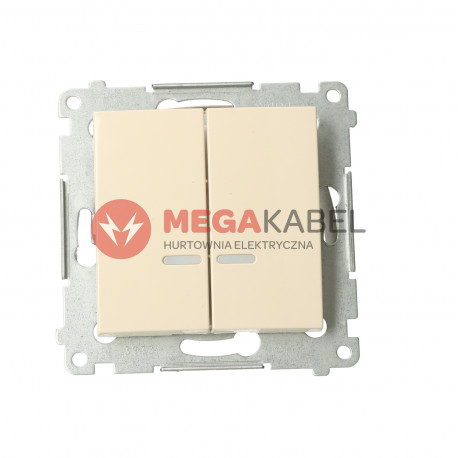 Simon54 Łącznik świecznikowy z podświetleniem LED DW5BL.01/41 beżowy