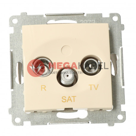 Simon54 Gniazdo antenowe R-TV-SAT końcowe DASK.01/41 beżowy