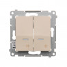 Simon54 double illuminated cross switch DW7/2L.01/41 beige