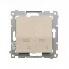 Simon54 double illuminated cross switch DW7/2L.01/41 beige
