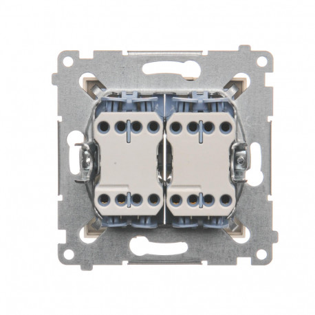 Simon54 Łącznik krzyżowy podwójny podświetlany DW7/2L.01/41 beżowy