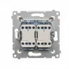 Simon54 double illuminated cross switch DW7/2L.01/41 beige