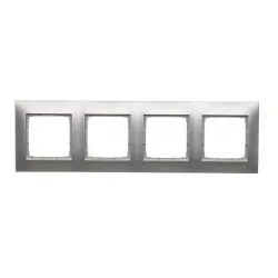 Simon54 Ramka 4-krotna DR4/43 srebrny