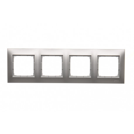 Simon54 Ramka 4-krotna DR4/43 srebrny