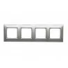 Simon54 DR4/43 4gang frame silver