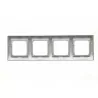 Simon54 DR4/43 4gang frame silver