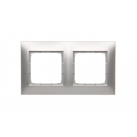 Simon54 Ramka na 2-moduły DR2/43 srebrny