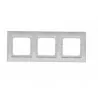 Simon54 DR3/43 3gang frame silver