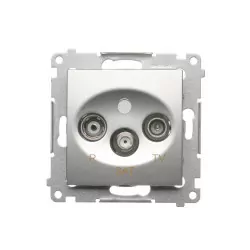 Simon54 Gniazdo Ant.RTV-SAT końc DASK.01/43 srebrn