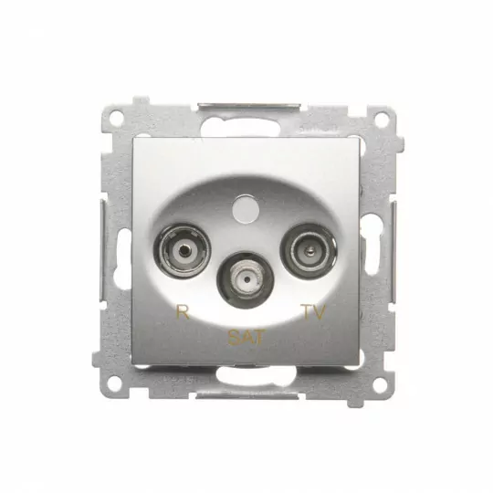 Simon54 R-TV-SAT antenna terminal socket DASK.01/43 silver