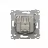 Simon54 R-TV-SAT antenna terminal socket DASK.01/43 silver