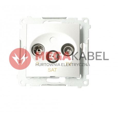 Simon54 Gniazdo antenowe R-TV-SAT końcowe DASK.01/43 srebrny