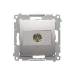 Simon54 Gniazdo antenowe TV pojedyncze końcowe DAK1.01/43 srebrne