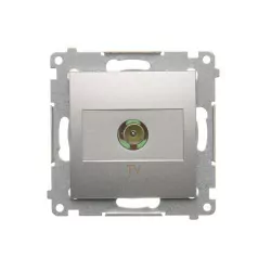 Simon54 Gniazdo antenowe TV pojedyncze końcowe DAK1.01/43 srebrne