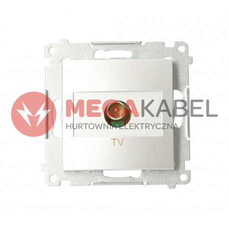 Simon54 Gniazdo antenowe TV pojedyncze końcowe DAK1.01/43 srebrne